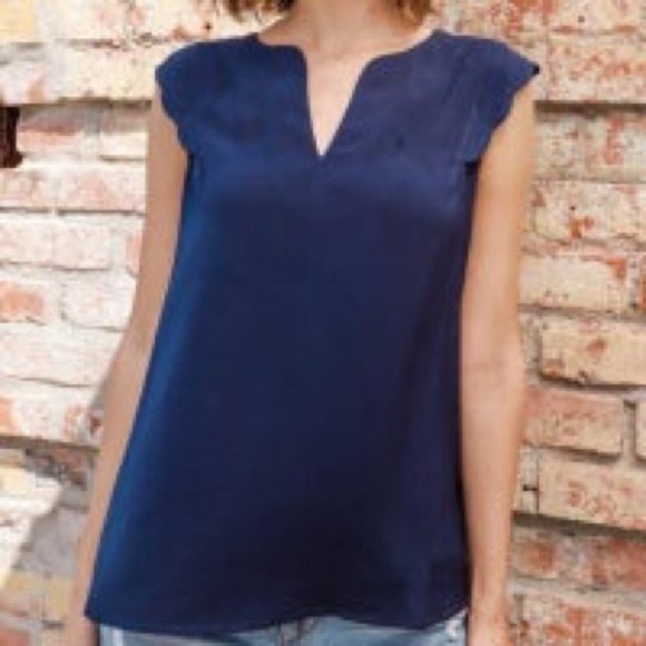 41 Hawthorn Dawney Scallop Trim Blouse - Picture 3 of 11